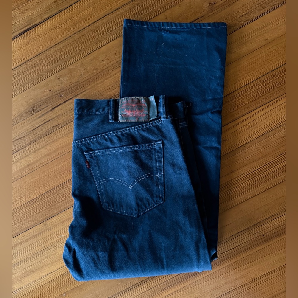 Men’s Levi's 501 Dark Wash Straight Leg Jeans